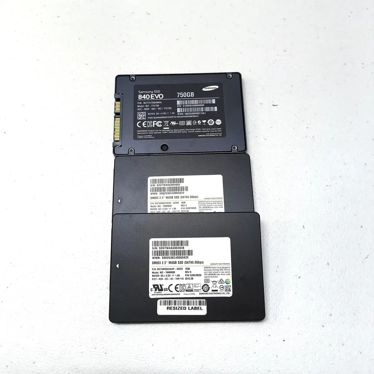 Samsung 840 750GB SSD SM863 700GB 중고SSD