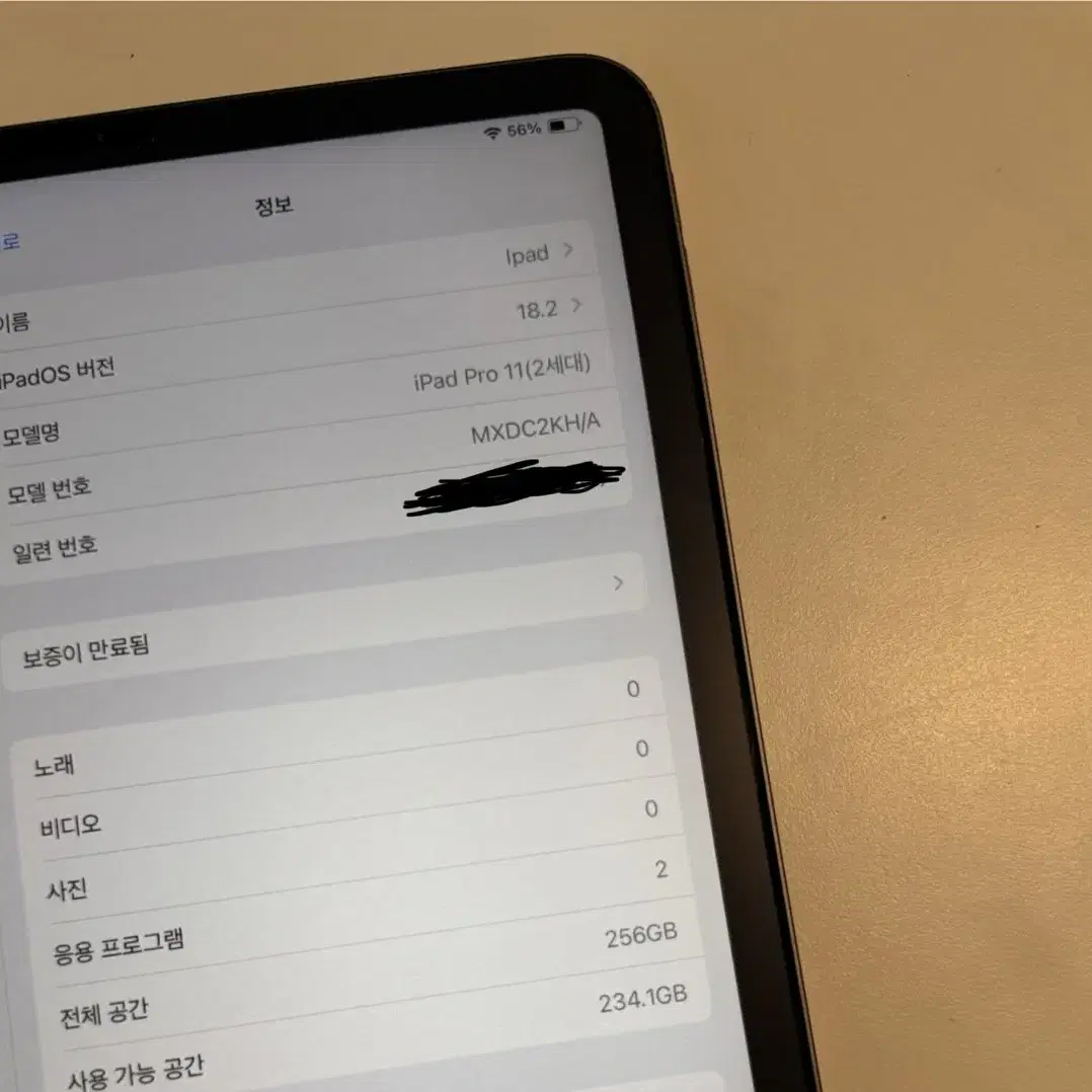 아이패드 프로 2세대 11인치 256GB WIFI