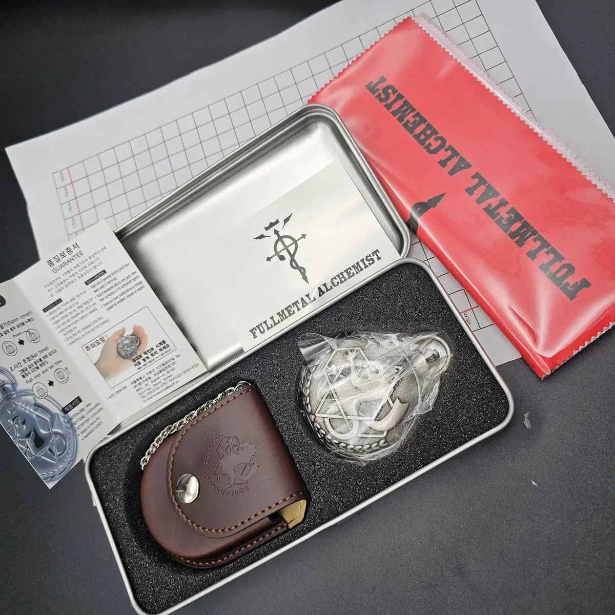 FULLMETAL ALCHEMIST FULLMETAL ALCHEMIST Pocket Watch Antique Second Hand Movement + Base