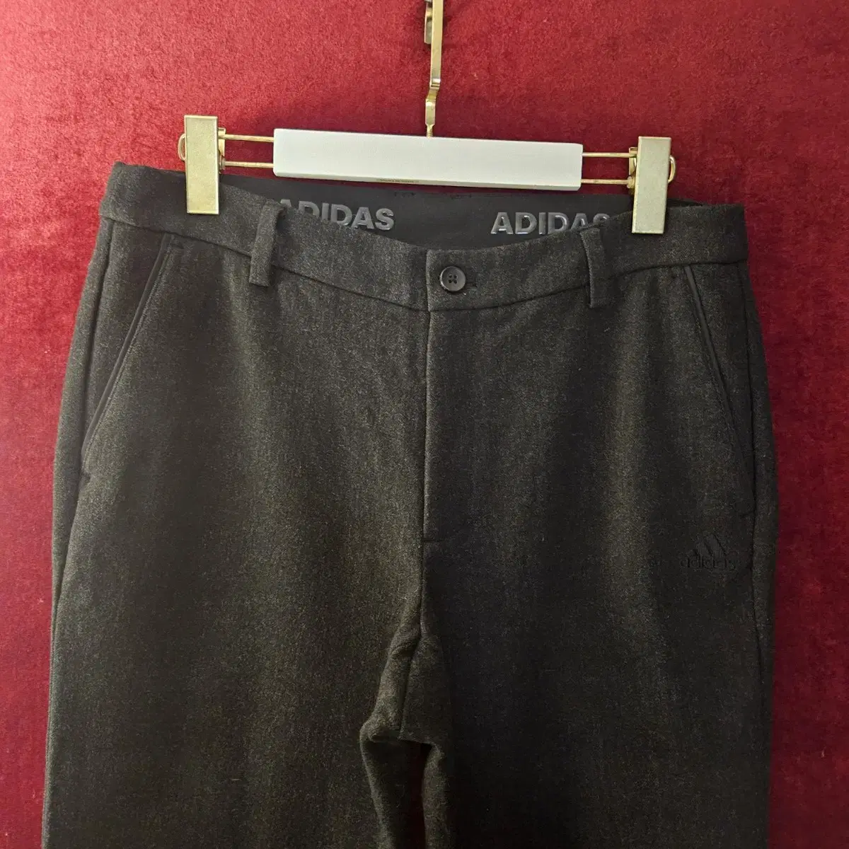 아디다스(ADIDAS) 헤링본 기모 팬츠 84size(32-33)