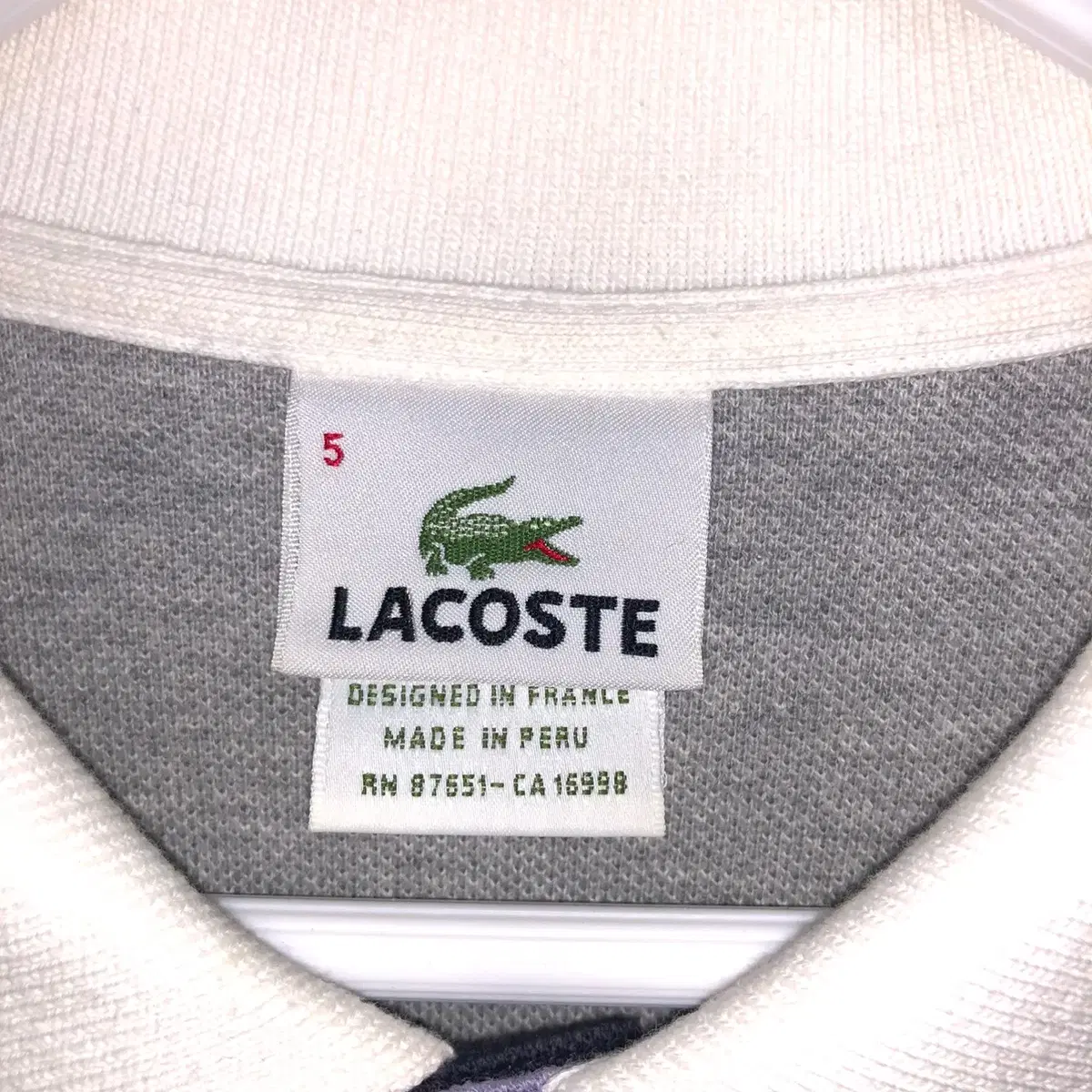 Lacoste 컬러블록 폴로 티셔츠 (사이즈 5/L)