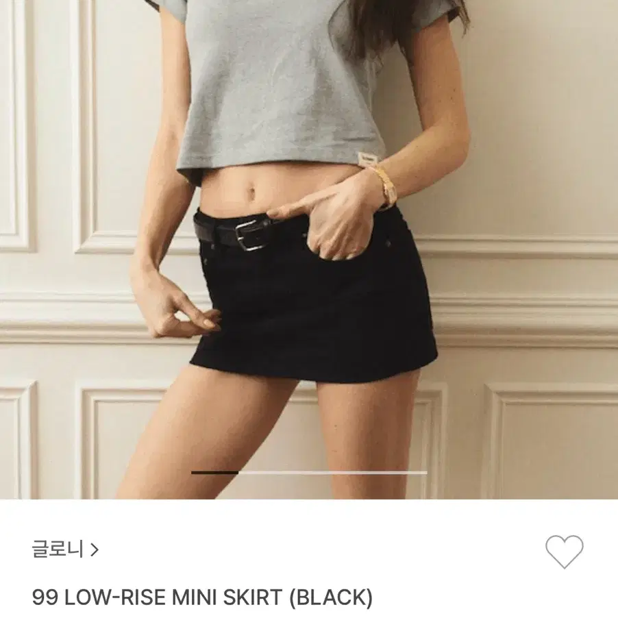 글로니 99 low-rise mini skirt