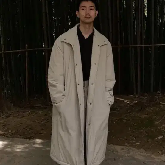 goi high necked cloud coat