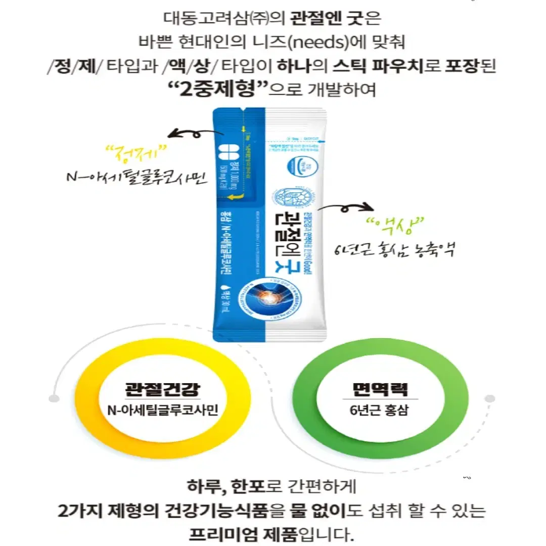 관절엔굿 글루코사민 홍삼원 설 명절 효도 선물세트 30포 쇼핑백제공