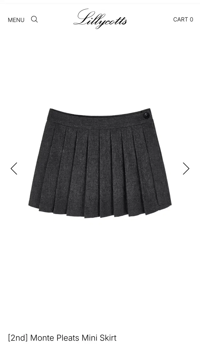 Lillycotts 릴리코츠 monte pleats mini skirt