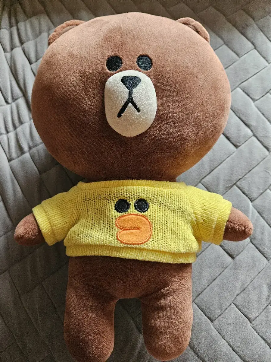 라인프렌즈 한정판 브라운 인형 40cm.