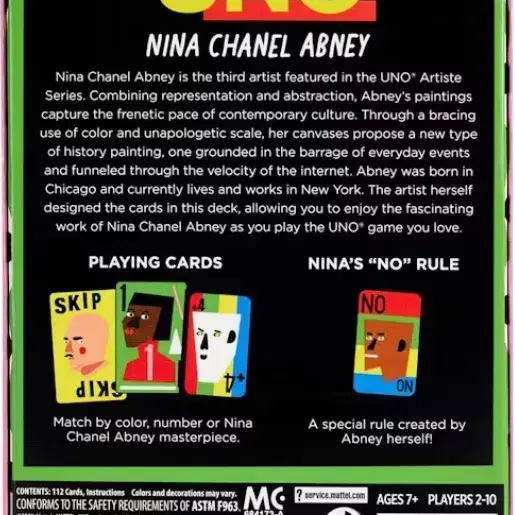 우노 카드 Uno Card Game Nina Chanel Abney