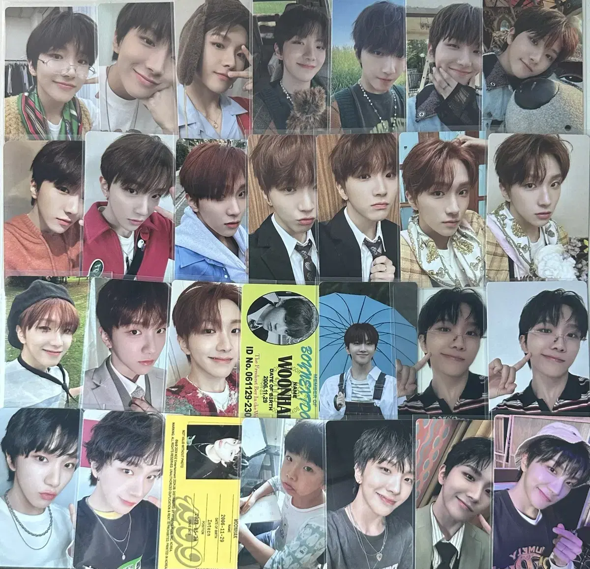 boynextdoor boynextdoor woonhak photocard bulk sell (alpho, pre-order benefit, ld)