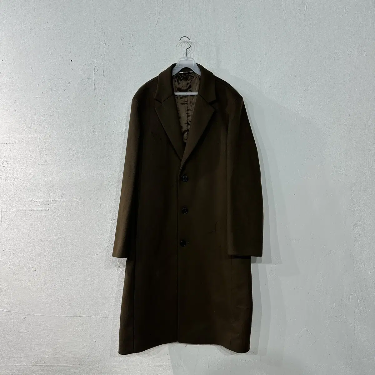 24/7 Cashmere Blend Brown Coat L