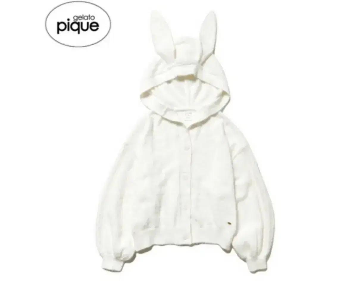 Gelato Pique Rabbit Ears Usagi Cardigan White