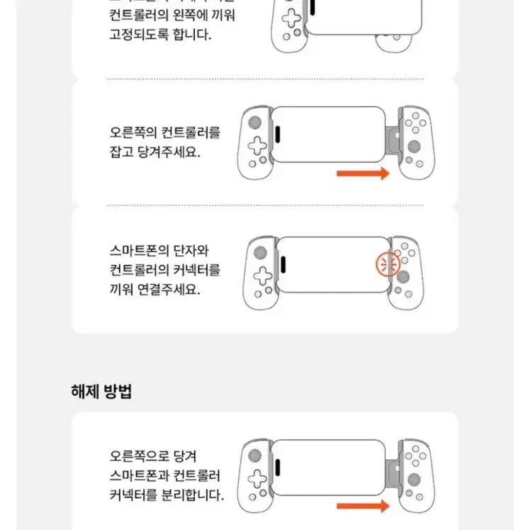 (새상품)플스 백본원 2세대 백본 게임패드 + 케이스 화이트 아이폰용 라