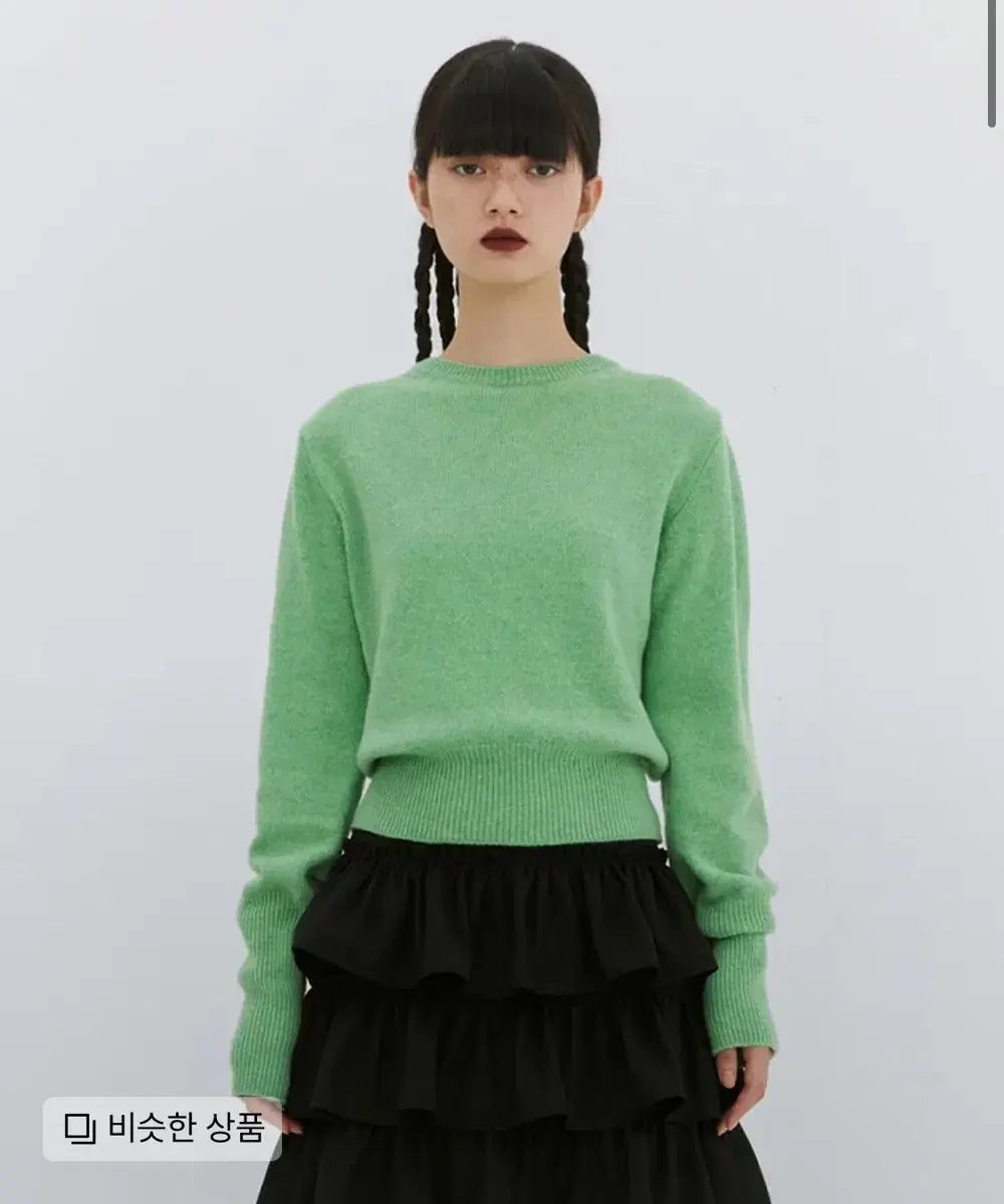 버뮬라 니트 그린 CASHMERE ROUND KNIT (GREEN)