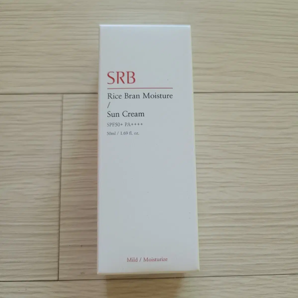 (새상품)에스알비 라이스 브란 마일드 수분 선크림 50ml SPF50+