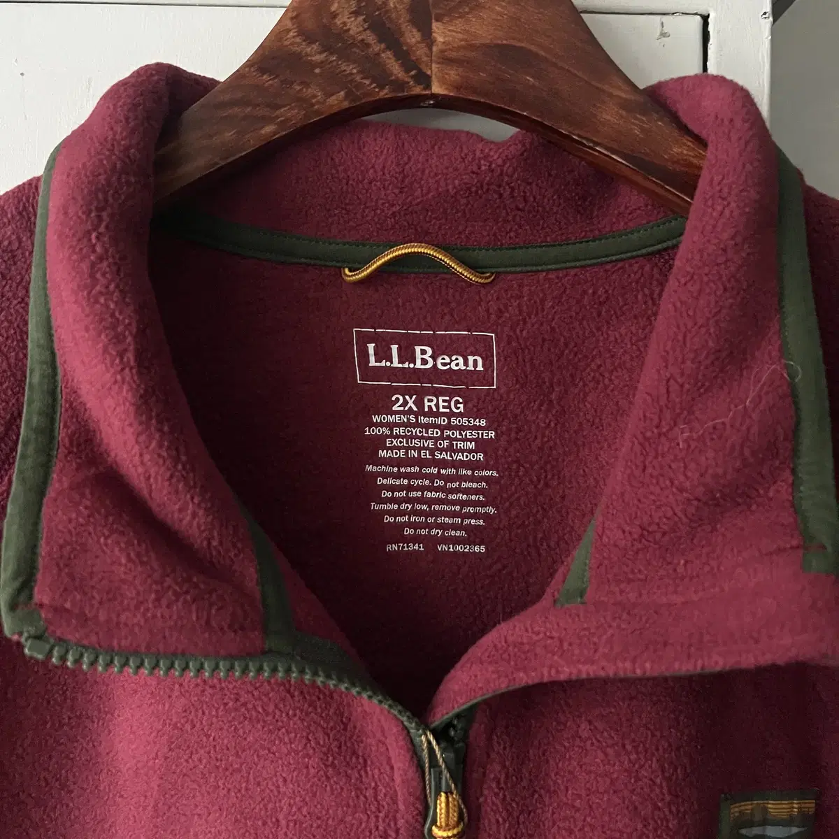 [2XL]L.L.Bean 엘엘빈 하프집업 배색 플리스