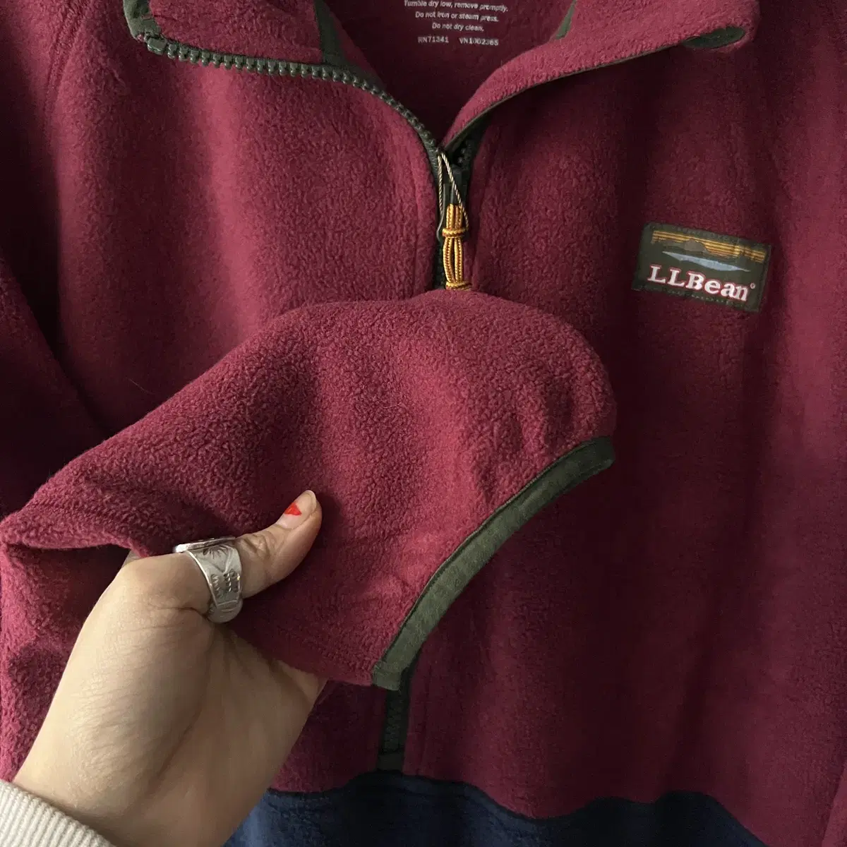 [2XL]L.L.Bean 엘엘빈 하프집업 배색 플리스