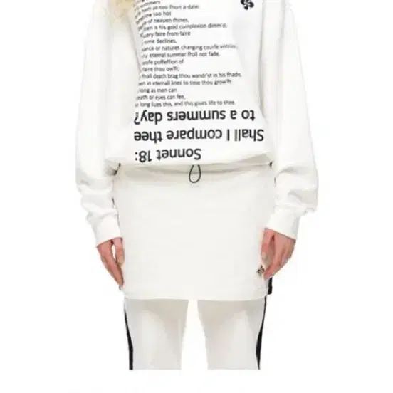 택제거x 헤레틱 SONNET 18 HOODIE white 소넷 쏘넷후드티