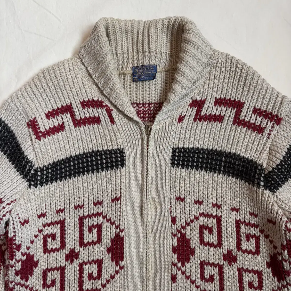 60s PENDLETON 헤비울 집업 카디건(L / 105-107)