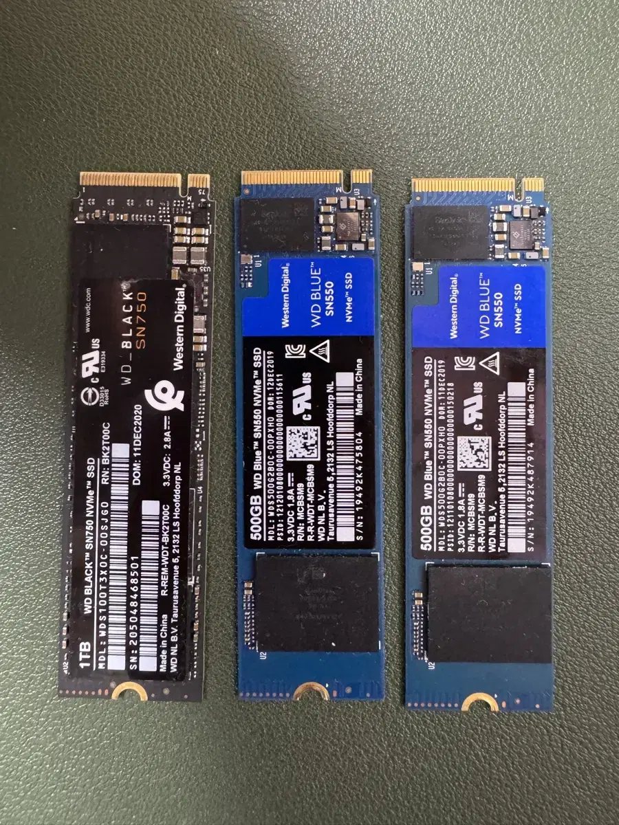 NVMe 1T, 500Gx2