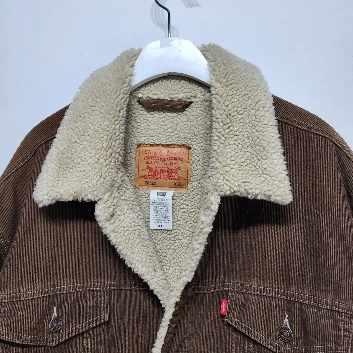 리바이스 LEVIS 70520 코듀로이 쉐르파 자켓 2XL