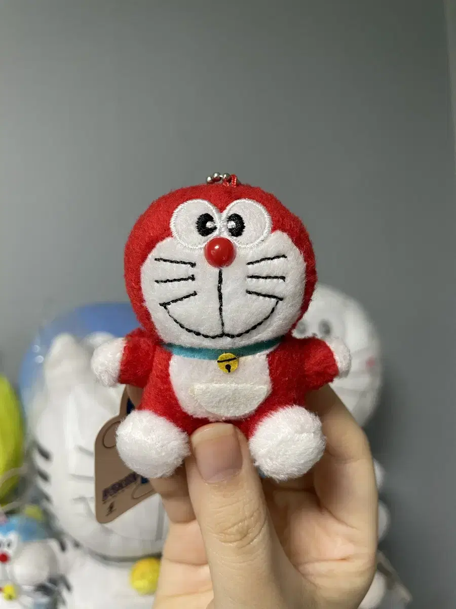 Rush!!!Classic Minidora Red Doraemon doll keyring