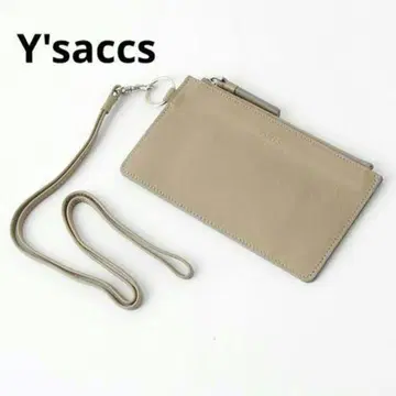 Y'saccs 이삭 일본제 소가죽 파편 케이스 얇은 지갑 베이지2.