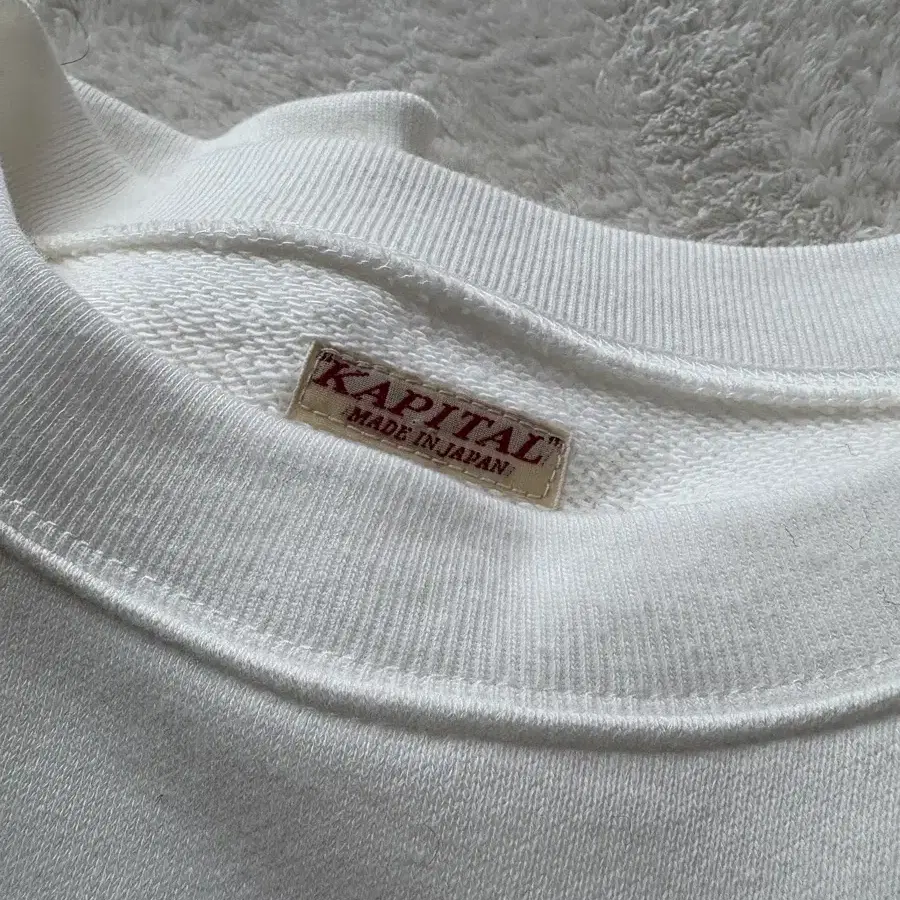 Kapital 30 Fleece Crew Sweatshirt White