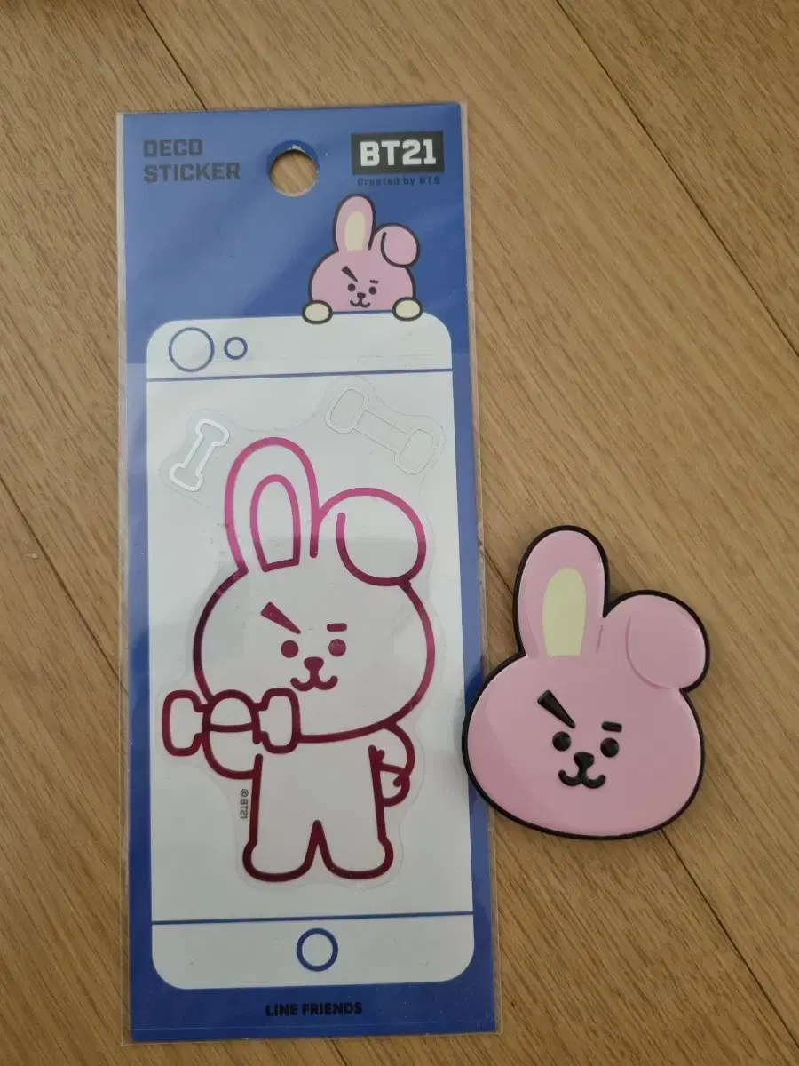 BT21 캐릭터 핸드폰 스티커, 그립톡