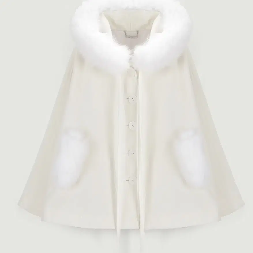 더티스 퍼 케이프 코트 REAL FOX FUR SNOW CAPE COAT