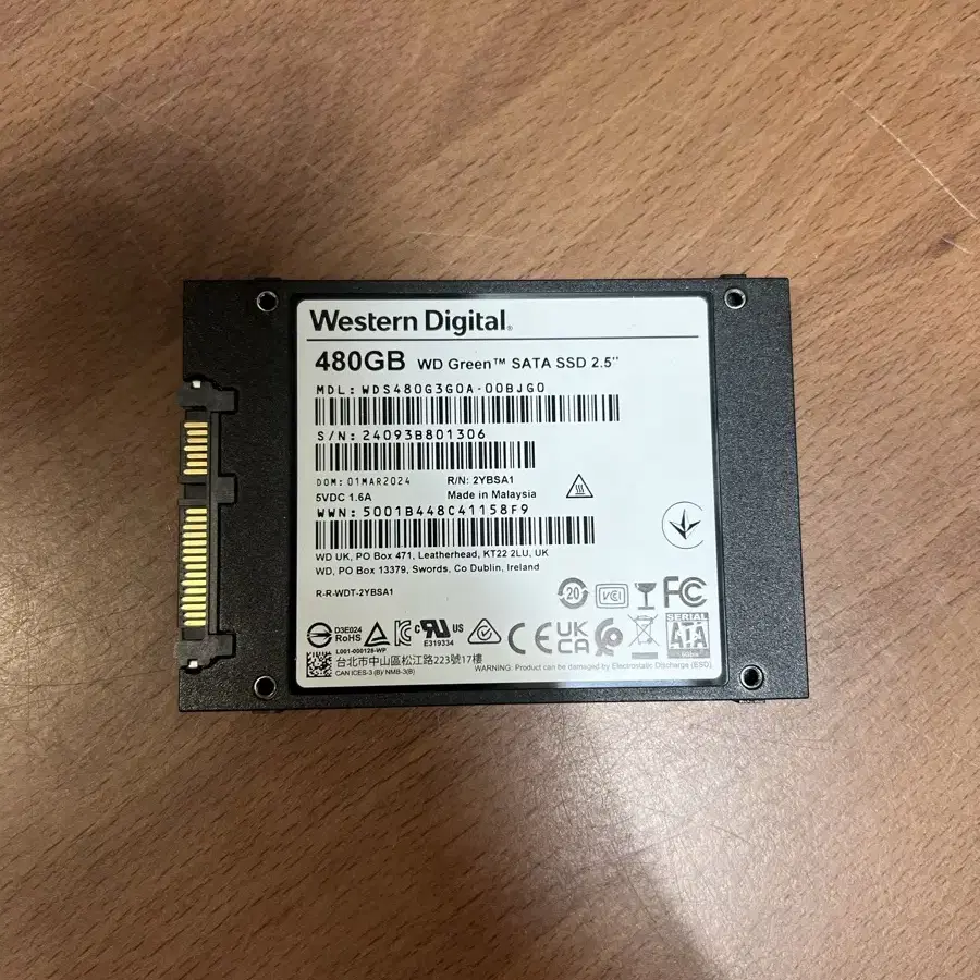 wd green ssd 480gb 팝니다.