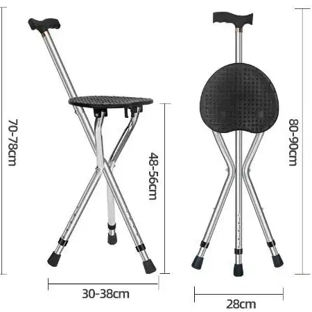 휴대용 지팡이 의자 등산 스틱 노인 경량식 보조