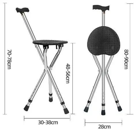 휴대용 지팡이 의자 등산 스틱 노인 경량식 보조