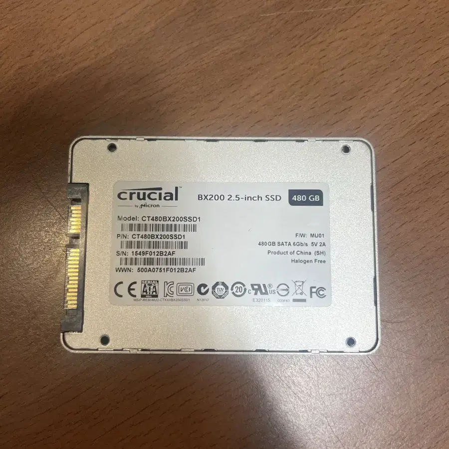 크루셜 bx200 ssd 480gb 팝니다.