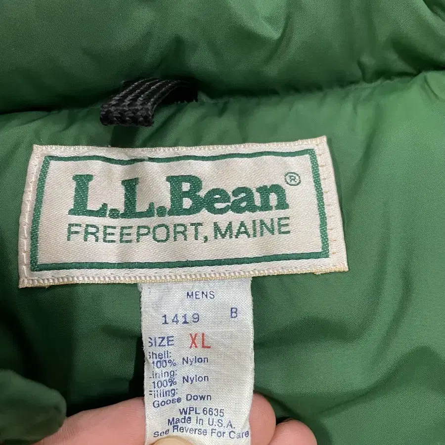 빈티지 ll bean 엘엘빈 made in usa 패딩 베스트(패딩조끼)