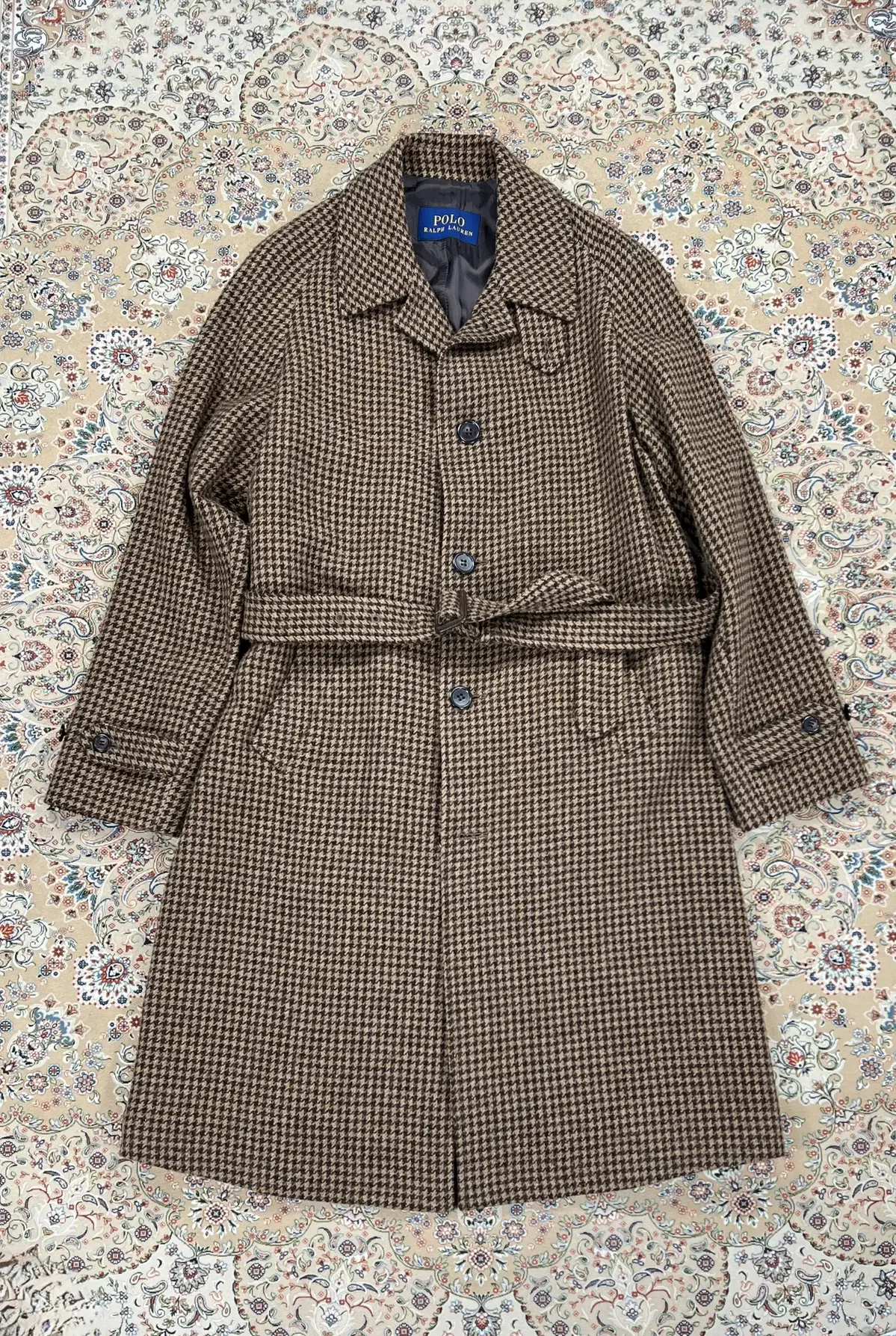 [A+, 38R] Polo Ralph Lauren Brown Gunclub Ultiweed Belted Balmacan Coat