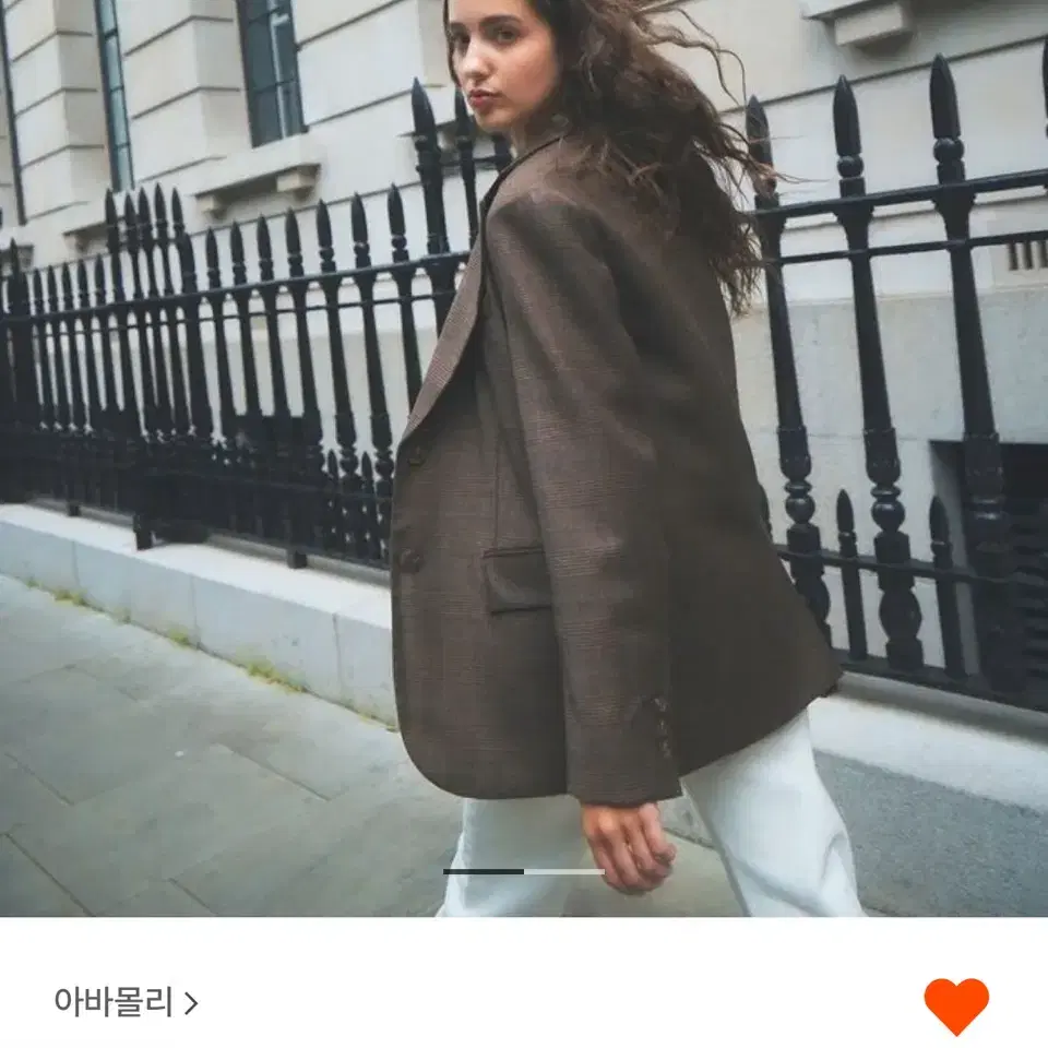 아바몰리 자켓 martin glen check single jacket