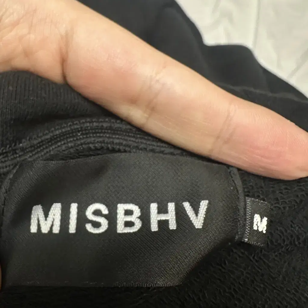 MISBHV 블랙패치롱후드집업 M