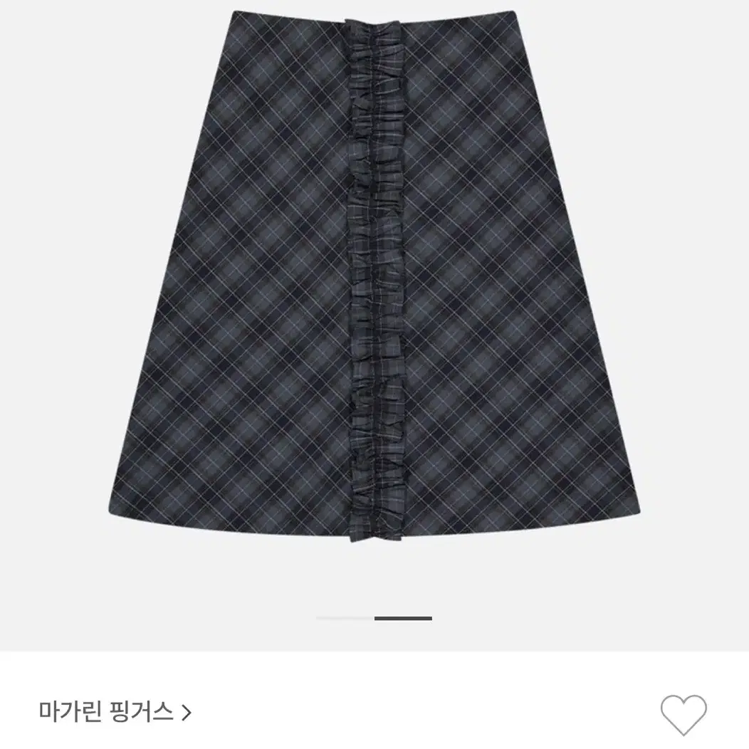 마가린핑거스 CHECK FRILL MIDI SKIRT (NAVY)반택포