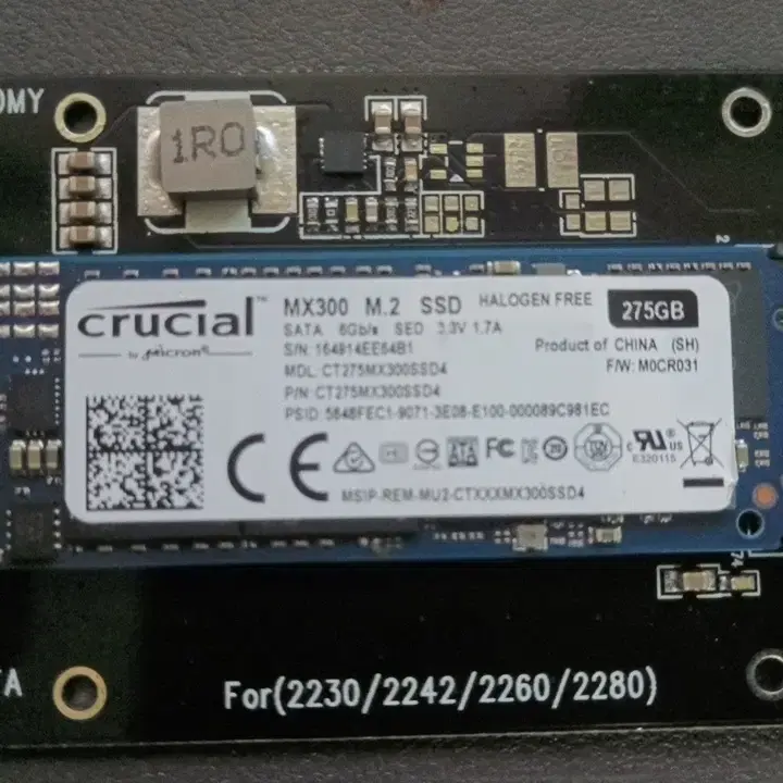 마이크론 MX300 275GB (실용량 250GB) SSD 판매합니다.