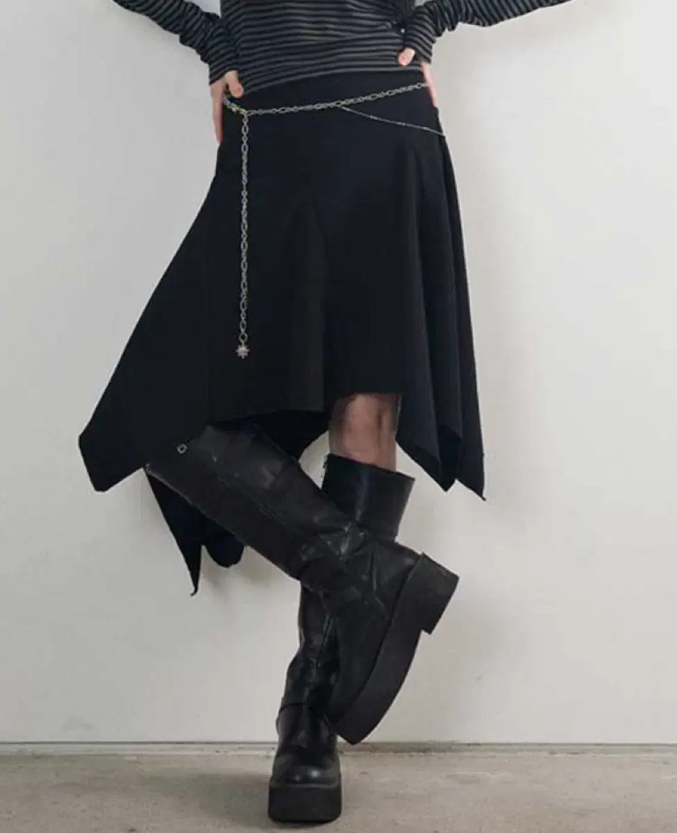 As On Unbalanced Midi Skirt