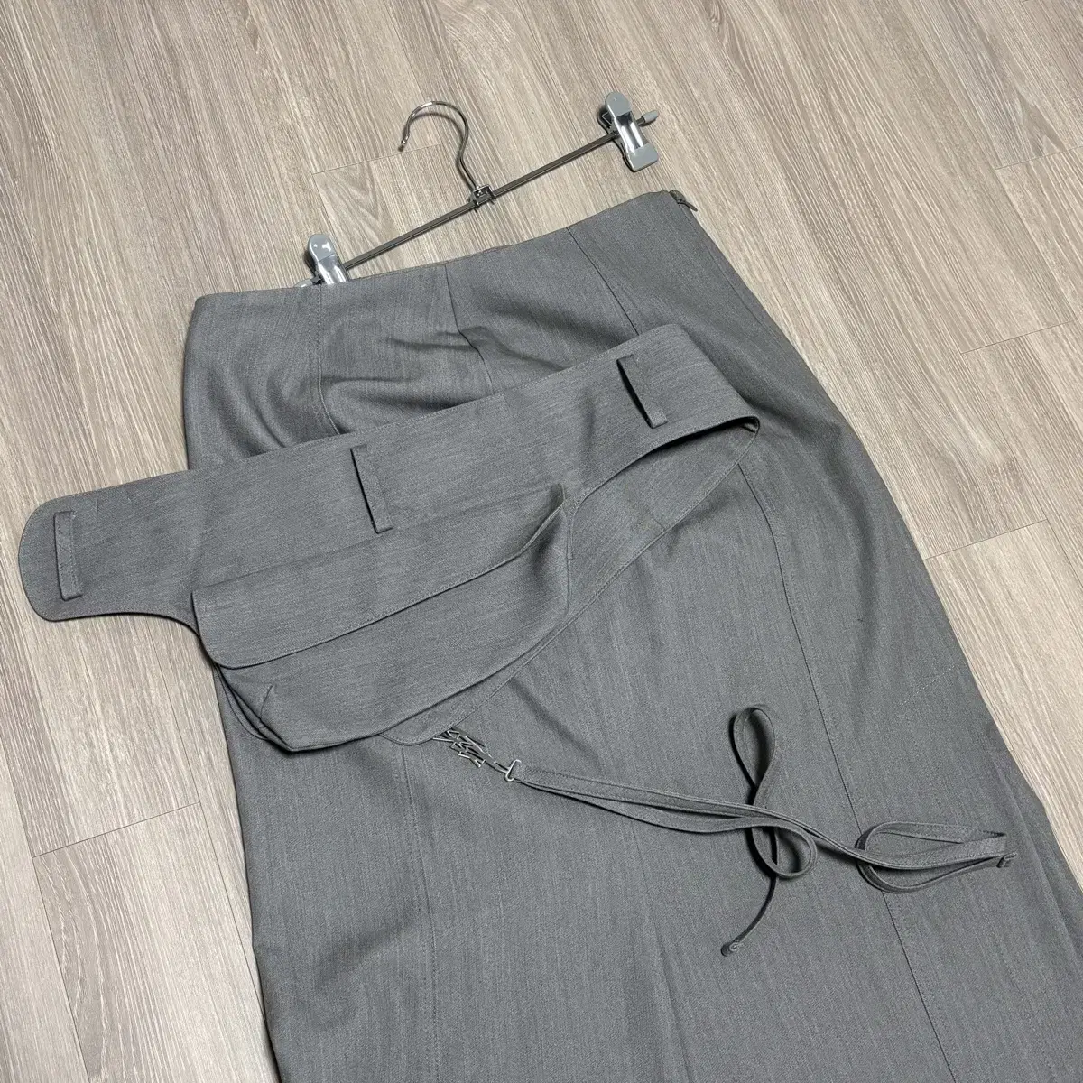 카시코 Pocket Belt Long Skirt 포켓 벨트 롱스커트