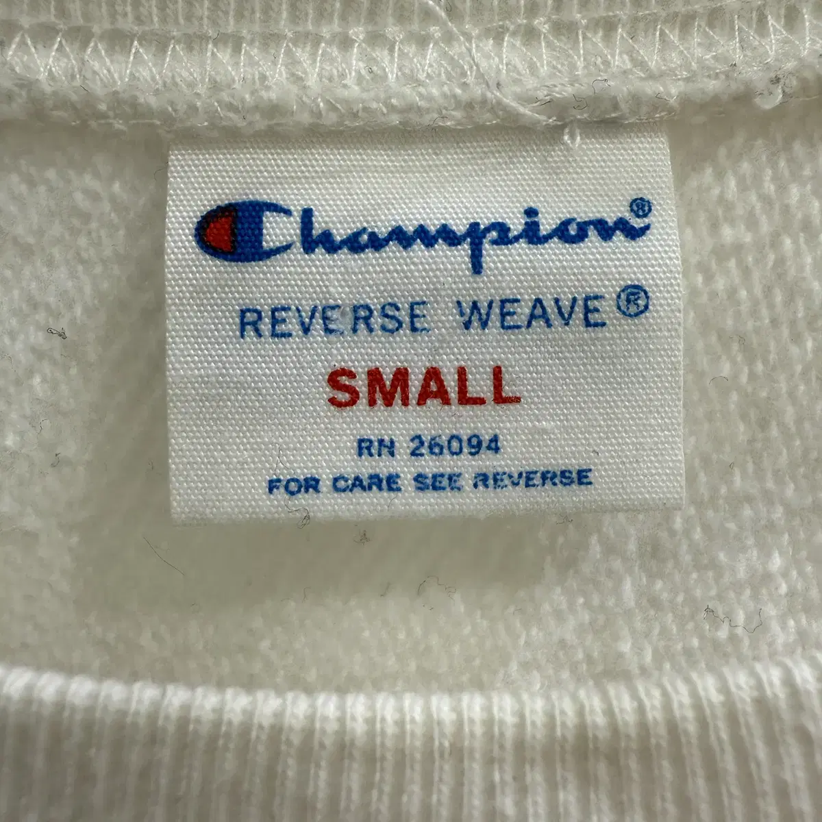 CHAMPION REVERSE WEAVE 화이트 맨투맨