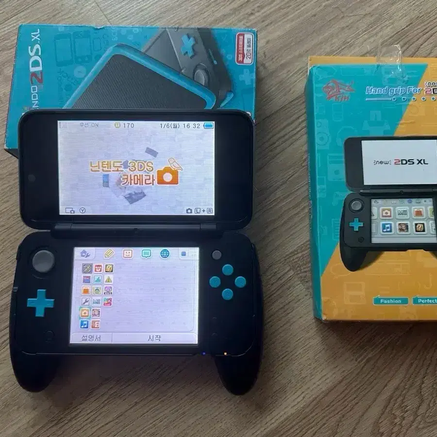 S급 닌텐도 new 2ds xl 블루블랙 터콰이즈 블루