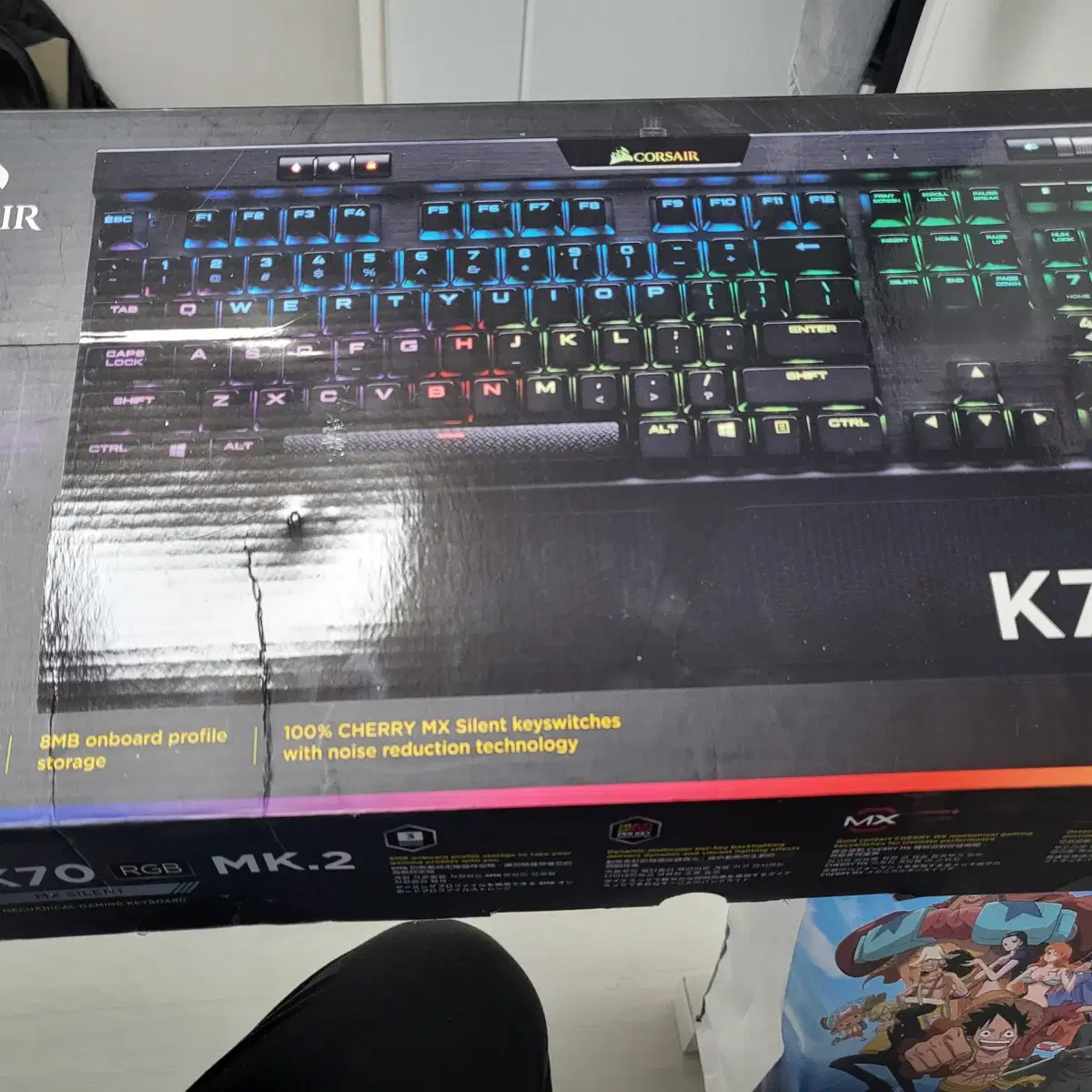 커세어 k70 mk2 저소음 적축 게이밍키보드 팝니다