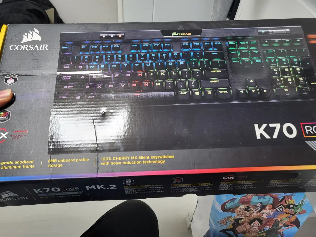 커세어 k70 mk2 저소음 적축 게이밍키보드 팝니다