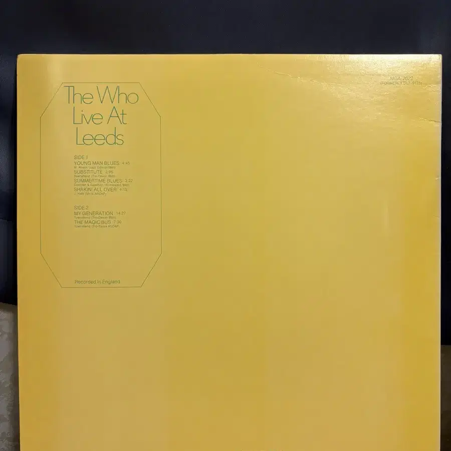 더후 The Who Live at Leeds 1973년 얼리프레싱 US반