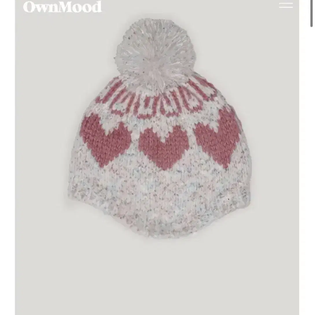 온무드 ownmood FAIRY HEART POM POM BEANIE