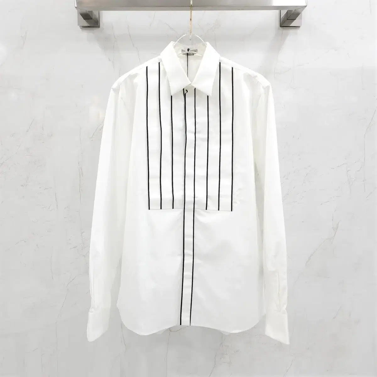 40 / Bottega Veneta White Striped Shirt