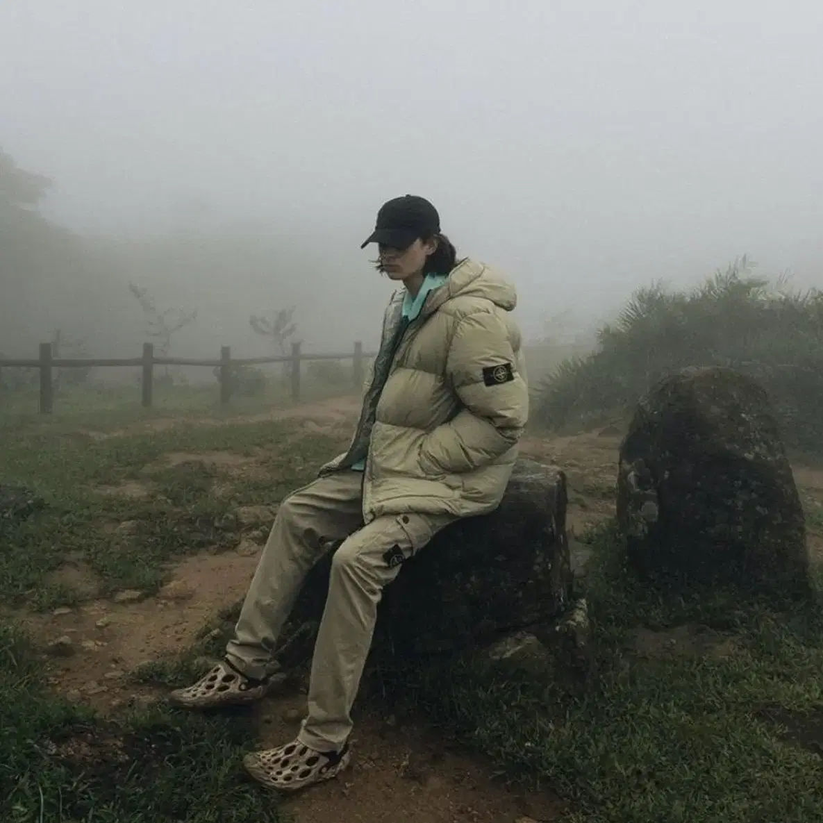 스톤아일랜드 크링클랩스패딩 다운 자켓