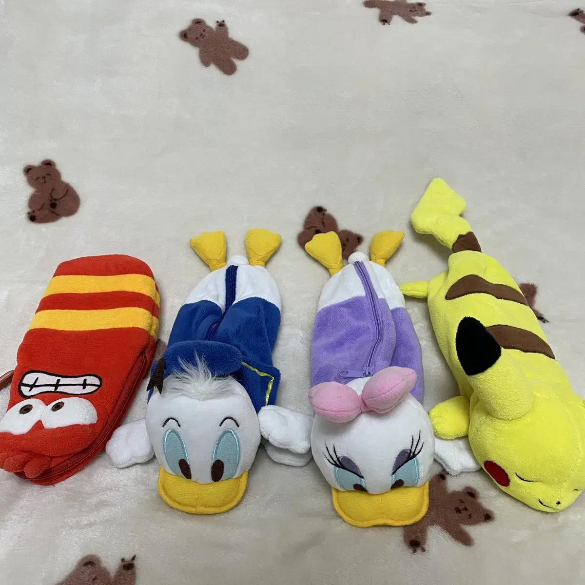 Bulk) Disney,Pokemon Pikachu,Lava plush pencil case pow to sell