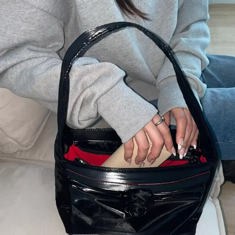 라비카서티 lavica 30 rose hobo bag